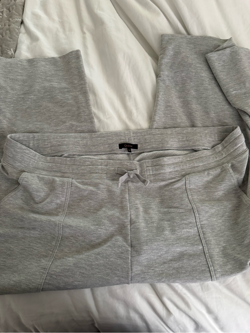 Quince Light Gray Drawstring Wide Leg Lounge Pants - Super Soft - 3X Like New